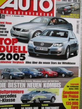 Auto Straßenverkehr 1+2/2005 Golf GTI vs. Astra Sport 2.0 turbo, A4 DTM,E280 CDI T-Modell,