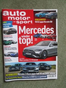 auto motor & sport 11/2021 Hyundai Ioniq 5,Ferrari Portofino M,Audi A8 60TFSI e vs. 745e G11 vs. S500 BR223,