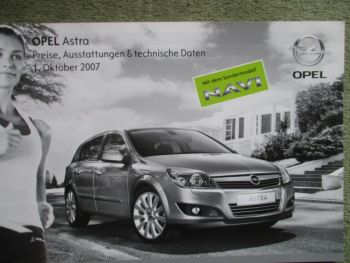 Opel Astra H +Edition +Navi +Sport +OPC Benzin Diesel Oktober 2007