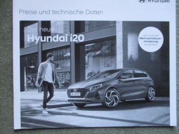 Hyundai i20 Preisliste 62kw 74kw 88kw September 2020