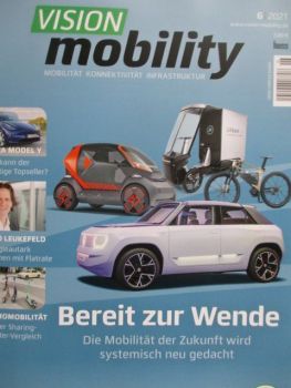 vision mobility 6/2021 Tesla Model Y, Opel Mokka-e,BMW iX50,Cupra Born,Peugeot 308,Opel Astra,VW T7,