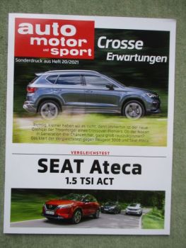 auto motor & sport 20/2021 Seat Ateca 1.5TDI ACT Vergleichstest Qashqai 1.3DIG-T Tekna+ 3008 PureTech130 Allure Pack