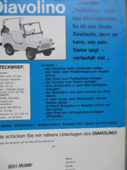 Böri-Mobile Diavolino Prospektblatt Deutsch