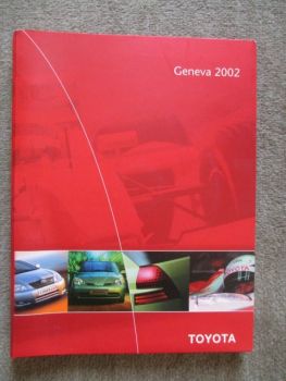 Toyota Pressemappe Genf 2002 Corolla +FCHV+FXS +UUV +p.o.d. +F1 Team Allan McNish und Mika Salo+Fotos+CD