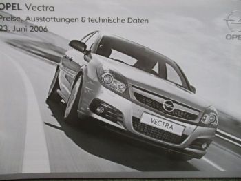 Opel Vectra C  Edition GTS Cosmo OPC Preisliste 16.Oktober 2006