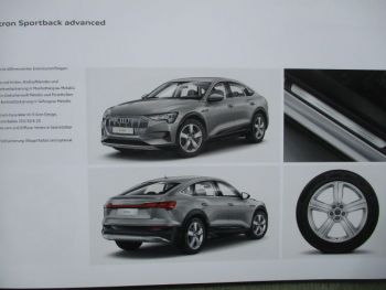 Audi e-tron +Sportback Typ GE Katalog business +advanced + S line +Preise Österreich Juni 2020