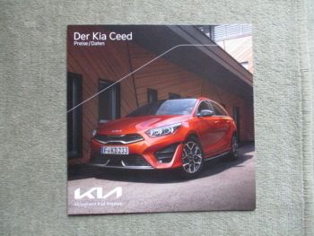 Kia Ceed Preise Daten Modelljahr 2022 +Edition7 +GT-Line 1.0 +1.5 T-GDI +1.6 T-GDI 1.6CRDi mit 48V Bordnetz