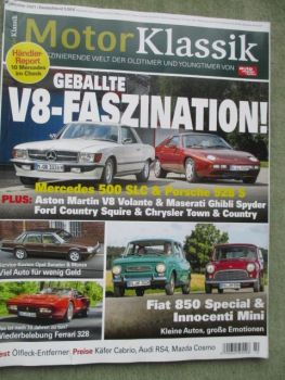 Motor Klassik 10/2021 Ferrari 328, Opel Senator A +Monza,Fiat 850 Special +Innocenti Mini,500SLC R107 vs. 928S