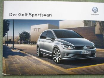 VW Golf Sportsvan Katalog Mai 2016 TSI TDI +Preise Modelljahr 2017