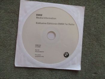 BMW Media Information 7er Reihe E65 Exklusive Editionen Juli 2006 CD
