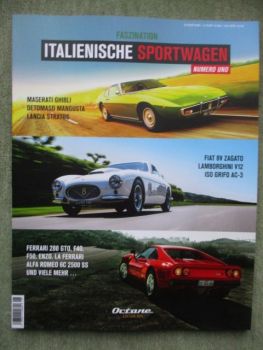 Octane Faszination Nr.6 Italienische Sportwagen Maserati Ghiblie +Detomaso Mangusta +F40,Enzo,Alfa 6C,Iso Grifo AC-3