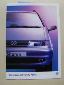 VW Sharan mit Family-Paket Prospekt April 1998 +Preisliste