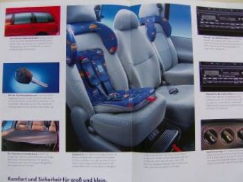 VW Sharan mit Family-Paket Prospekt April 1998 +Preisliste