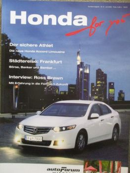 Honda Kundenmagazin 8/2008 Accord Limousine,