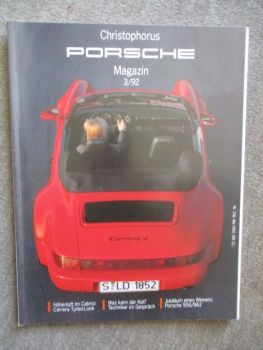 Christophorus Magazin 3/1992 956/962 +911 Carrera 2 (964),Carrera RS,550 Spyder,