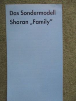 VW Sharan Family Preisliste Juni 1999