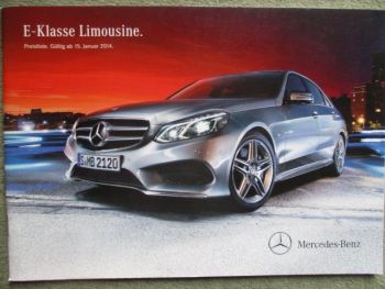 Mercedes Benz E-Klasse Limousine BR212 E200-E500,200CDI-350 BlueTec,220CDI Edition Preise E20 Natural Gas Drive