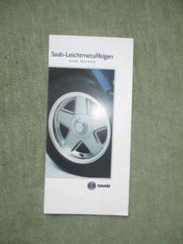 Saab 900 9000 Leichtmetallfelgen Katalog 1992