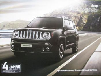 Jeep Renegade Spezifikationen und Preise Sport Longitude Limited Trailhawk März 2018