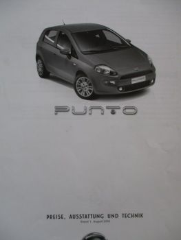Fiat Punto mystyle +Lounge Preisliste August 2016 51kw 57kw 77kw 70kw Diesel +Erdgas 51kw