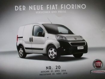 Fiat Fiorino Kastenwgen +Kombi +Natural Power Versionen und Preise April 2016