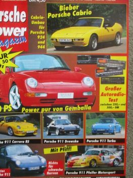 Porsche Power Magazin 1/1996 Bieber 944 Cabrio, 911 Turbo,Folger,Gemballa,Drewske,TechArt 928,Lotec,RS2 vs. 911 C4