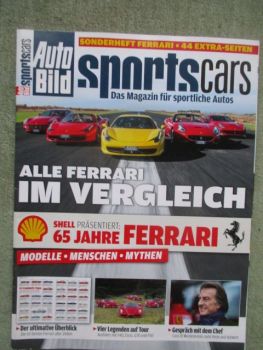 Auto Bild sportscars 65 Jahre Ferrari mit F40,Enzo,GTO F50, Modelle Menschen Mythen