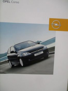 Opel Corsa C 3-türig 5-türig +Eco Fresh Njoy Sport GSi Katalog +Preisliste Oktober 2002