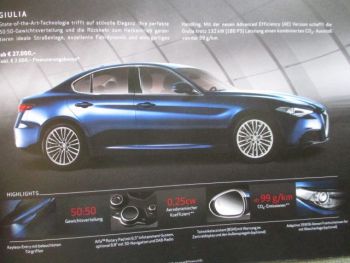 Alfa Romeo Stelvio Quardrifoglio +Advanced Edition +Gulia +QF +Giulietta Super +Mito+4C Spider Coupé Januar 2018