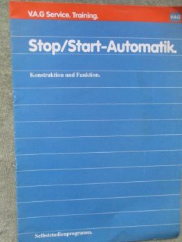 VAG Stop/Start-Automatik Konstruktion und Funktion für Golf, Passat +Santana Forme E-Modelle Mai 1983