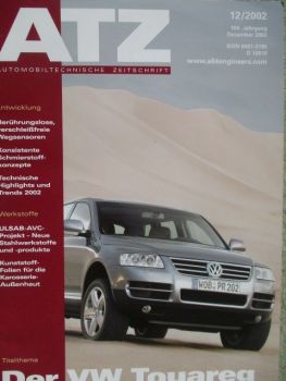 Automobil Technische Zeitschrift 12/2002 der VW Touareg,IAA Nutzfahrzeuge 2002 in Hannover