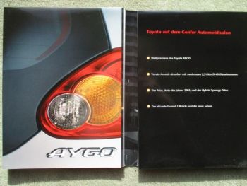 Toyota Genf 2005 Aygo +Avensis 2.2l D-4D Dieselmotoren,Prius,Formel Eins +CD+Bilddaten-CD