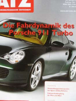 Automobil Technische Zeitschrift 2/2001 die Fahrdynamik des Porsche 911 Turbo (996)