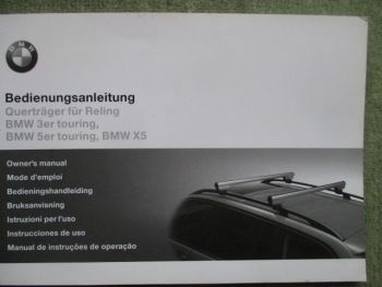 BMW Bedienungsanleitung Querträger für Reling 3er Touring E46,5er Touring E39,X5 E53 9/2002