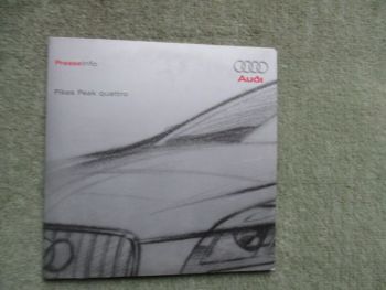 Audi Presseinfo Pikes Peak quattro Presse CD Januar 2003 Rarität