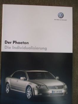 VW Phaeton Die Individualisierung Katalog November 2006+Preisliste