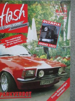 flash Opel Scene 6/1994 Rekord D GS/E,Olympia,Divinol Cup,Vectra A, Corsa A,Astra Caravan F 1.8 16V Test