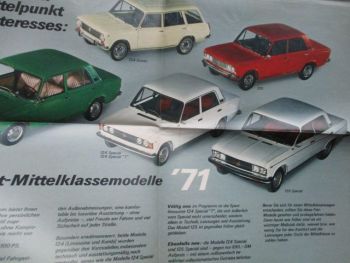 Fiat Programm 1971 500F 770S 850N 128 124 +Kombi,125,130,850 Sport Coupé,Dino