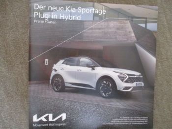 Kia Sportage (NQ5) Plug-in Hybrid Preisliste 195kw Januar 2022