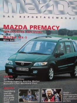 Mazda Das Reportagemagazin Herbst 2000 Premacy,MX-5,Tribute Poster,