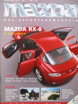 Mazda Das Reportagemagazin Frühjahr 2001 RX-8,MX-5,Tribute