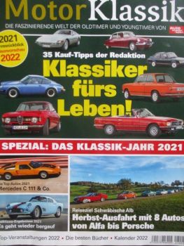 Motor Klassik Jahresrückblich 2021 Klassiker fürs Leben mit C111,4C,M3 E30,Z4 M Coupé E86,Tesla Roadtster,Voisin C23,R107