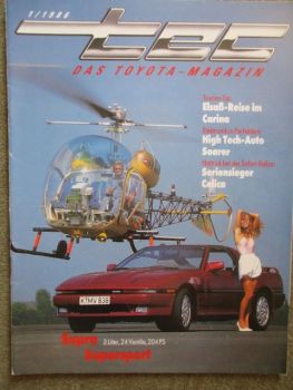 TEC Toyota Magazin 1/1986 Supra 3.0 24V,Land Cruiser Station,Celica,Corolla GT16V