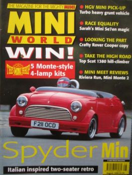 Mini World Magazin 8/1998 Spyder pininfarina,buying used