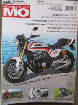 MO Motorrad Magazin 7/2009 Honda CB900 F Bol d´Or,Daytona 1050,Dauertest F800GS,KTM Duke 690,Suzuki Gladius,Garmin Zumo 660