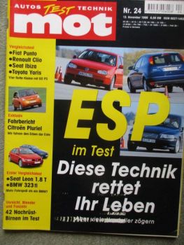 mot 24/1999 Citroen Pluriel, BMW 323ti Compact E36/5 vs. Seat Leon 1.8T 20V4,BMW 328i E46 touring Automatik,Kia Clarus 2.0GLX