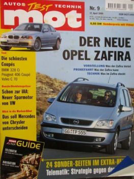mot 9/1999 Opel Zafira A,BMW 328Ci E46 Coupe vs. 406 Coupe vs. Volvo C70,Bugatti EB18,BMW 323Ci Automatic,