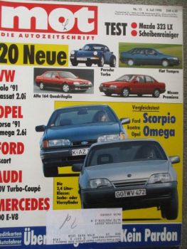 mot 15/1990 VG: Ford Scorpio 2.4i vs. Omega A 2.4i, Mazda 323 1.4LX,Gebrauchter Volvo 740 Kombi