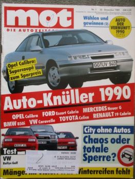 mot 1/1990 Toyota 4Runner V6,Citroen AX 14RD,Dauertest Mitsubishi Colt GLXi,VW Rallye Golf,