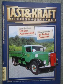 Last & Kraft Nutzfahrzeug-Oldtimer-Magazin 3/2003 Henschel F 161L poster, 100 Jahre Saurer,Typenblatt MAN 630 L1 +L2